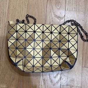 Geometric Luminous Gold Cross Body Bag